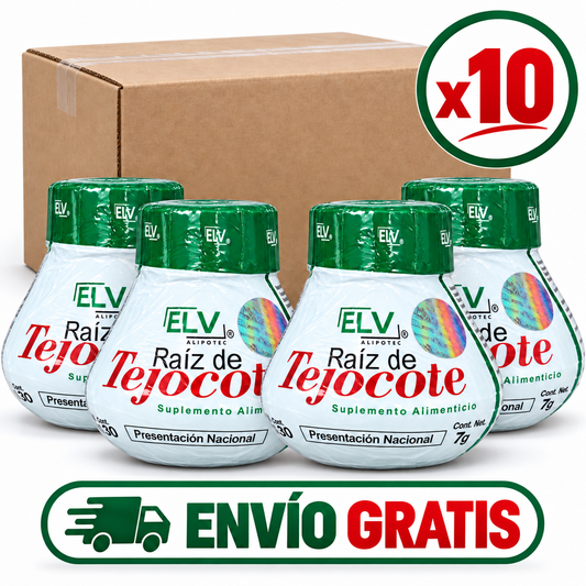 Paquete de 10 frascos de raíz de tejocote ELV, envío gratis